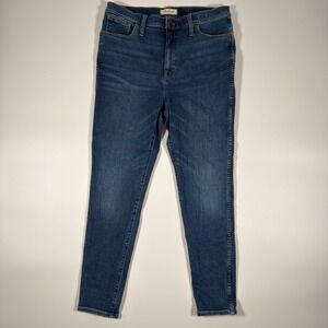 Madewell Women's 10" High Rise Skinny Jeans Dark Wash Size 32